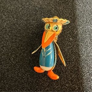 Vintage 1940s Spain stamped Duck broaches  pin